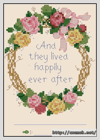 Download embroidery patterns by cross-stitch  - Happily ever after, author 