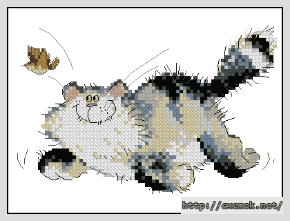 Download embroidery patterns by cross-stitch  - Purr-suit, author 