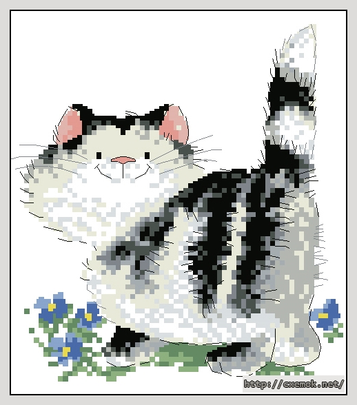 Download embroidery patterns by cross-stitch  - Purr-fick, author 