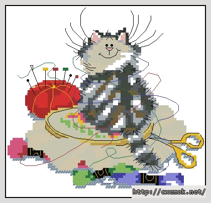 Download embroidery patterns by cross-stitch  - Crafty cat, author 