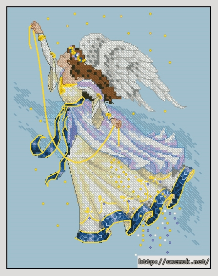 Download embroidery patterns by cross-stitch  - Twilight angel, author 