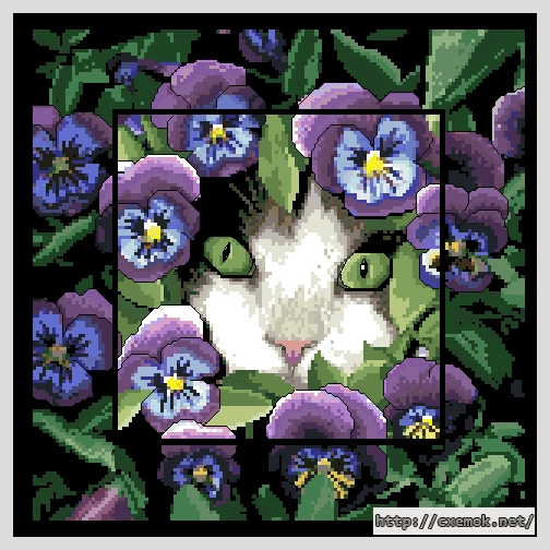 Download embroidery patterns by cross-stitch  - Весенний кот , author 