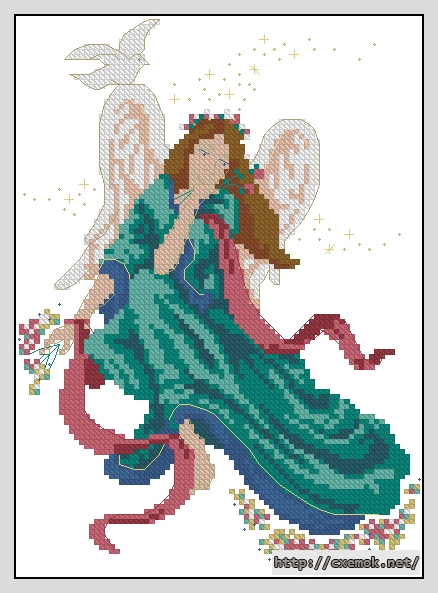 Download embroidery patterns by cross-stitch  - Daydream angel, author 
