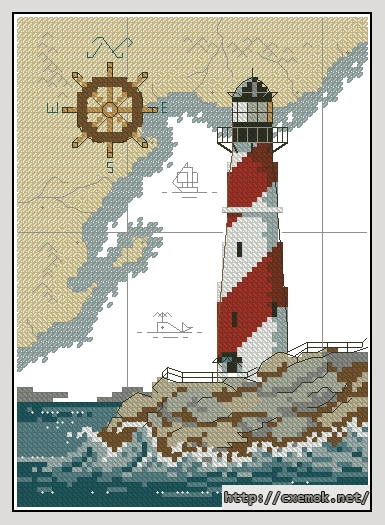 Download embroidery patterns by cross-stitch  - The maritime, author 