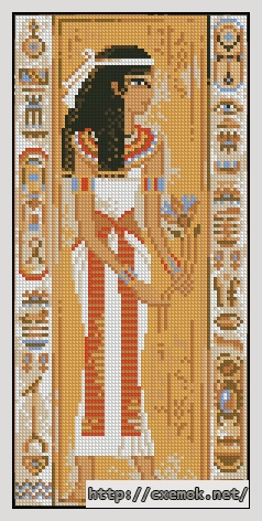 Завантажити схеми вишивки нитками / хрестом  - Египтянка, автор 