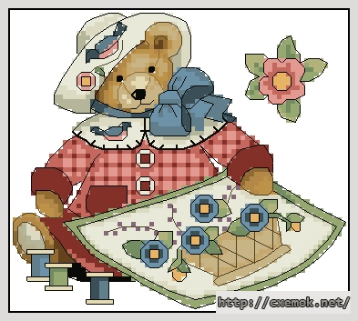 Download embroidery patterns by cross-stitch  - Sewing bear, author 