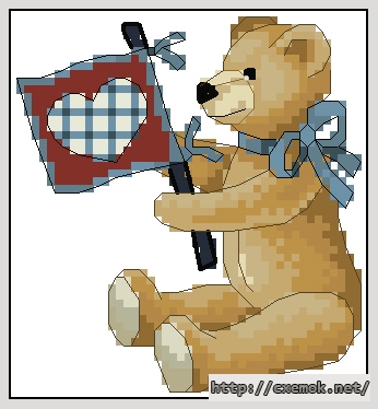 Скачать схему вышивки flag bear