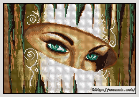 Download embroidery patterns by cross-stitch  - Бирюза, author 