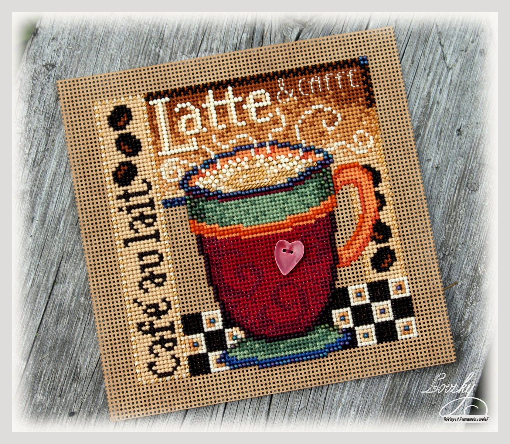 Download embroidery patterns by cross-stitch  - Latte, author 