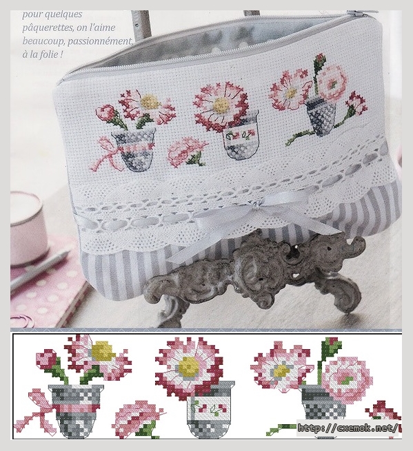Download embroidery patterns by cross-stitch  - Tendre marguerite, author 
