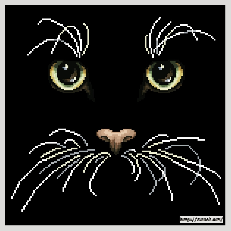 Завантажити схеми вишивки нитками / хрестом  - Cat eyes, автор 