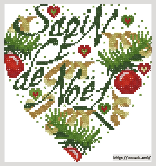 Download embroidery patterns by cross-stitch  - Sapin de noell, author 