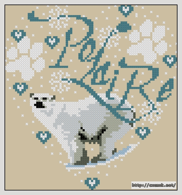 Download embroidery patterns by cross-stitch  - Polaire, author 
