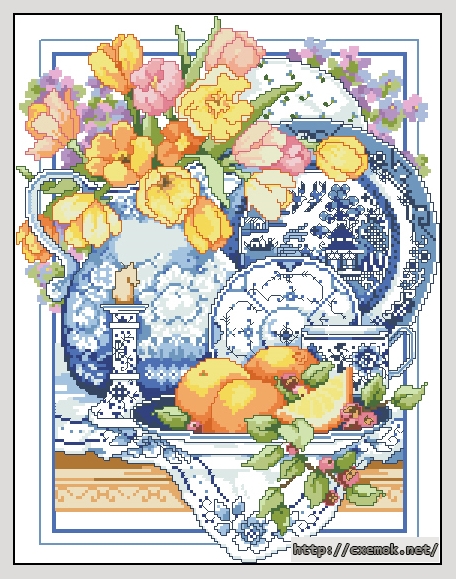 Download embroidery patterns by cross-stitch  - Willowware classic, author 