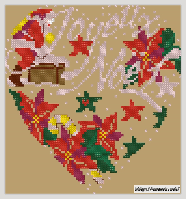 Download embroidery patterns by cross-stitch  - Joyeux noel, author 
