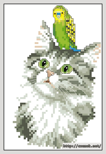 Download embroidery patterns by cross-stitch  - I love cats