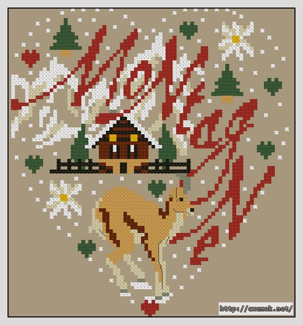 Download embroidery patterns by cross-stitch  - Montagne, author 