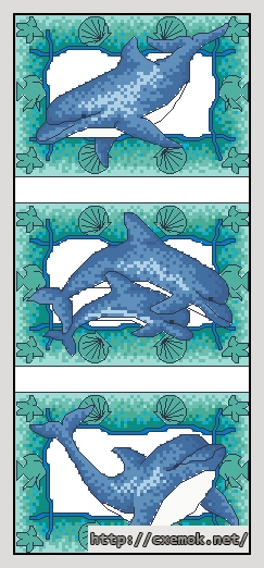 Скачать схему вышивки blue lagoon dolphins 