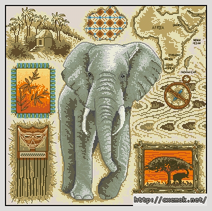 Скачать схему вышивки elephant