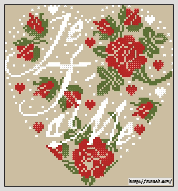 Download embroidery patterns by cross-stitch  - Je t''aime, author 