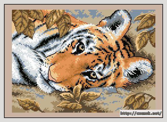 Скачать схему вышивки beguiling tiger