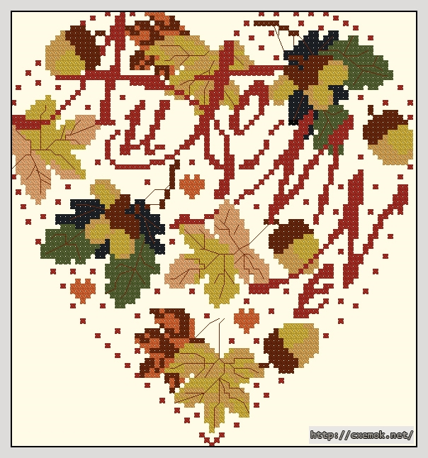 Download embroidery patterns by cross-stitch  - Automne, author 