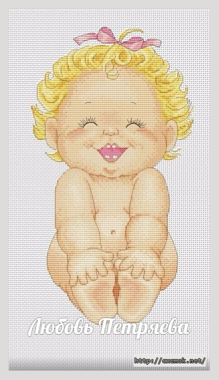 Download embroidery patterns by cross-stitch  - Малышка