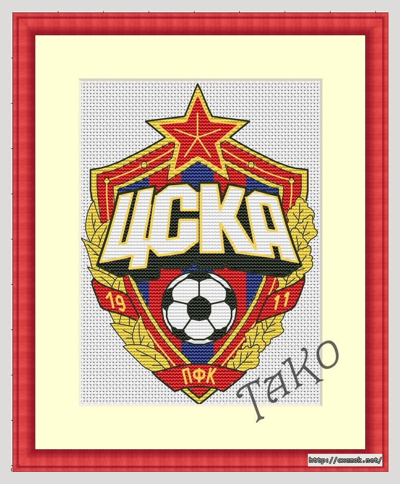 Download embroidery patterns by cross-stitch  - Герб цска