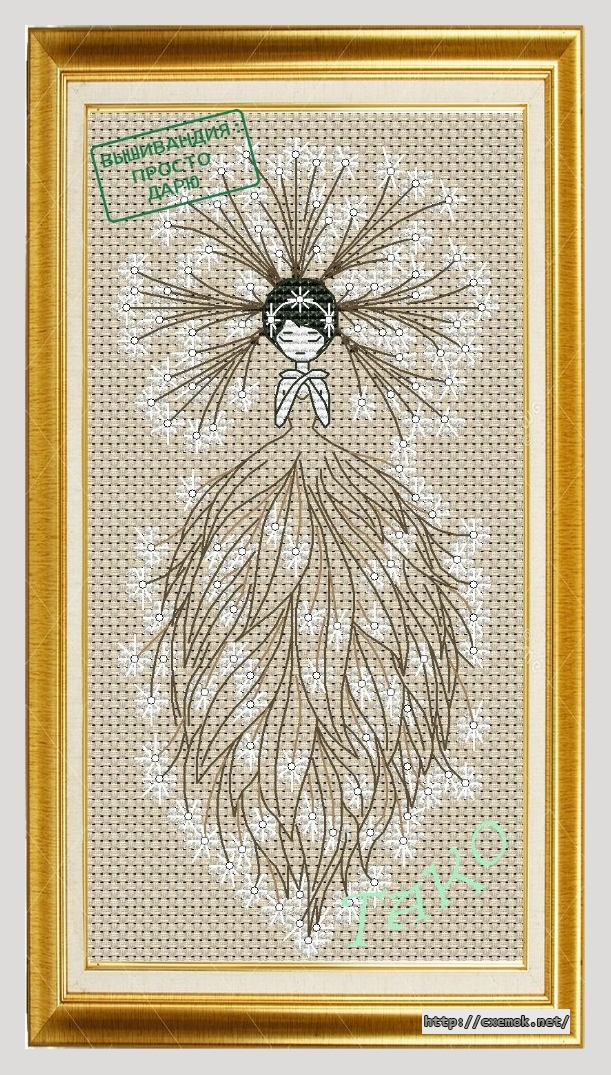 Download embroidery patterns by cross-stitch  - Светлячок, одуванчик, фея
