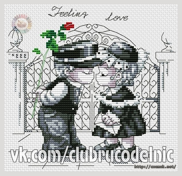 Download embroidery patterns by cross-stitch  - Чувство любви