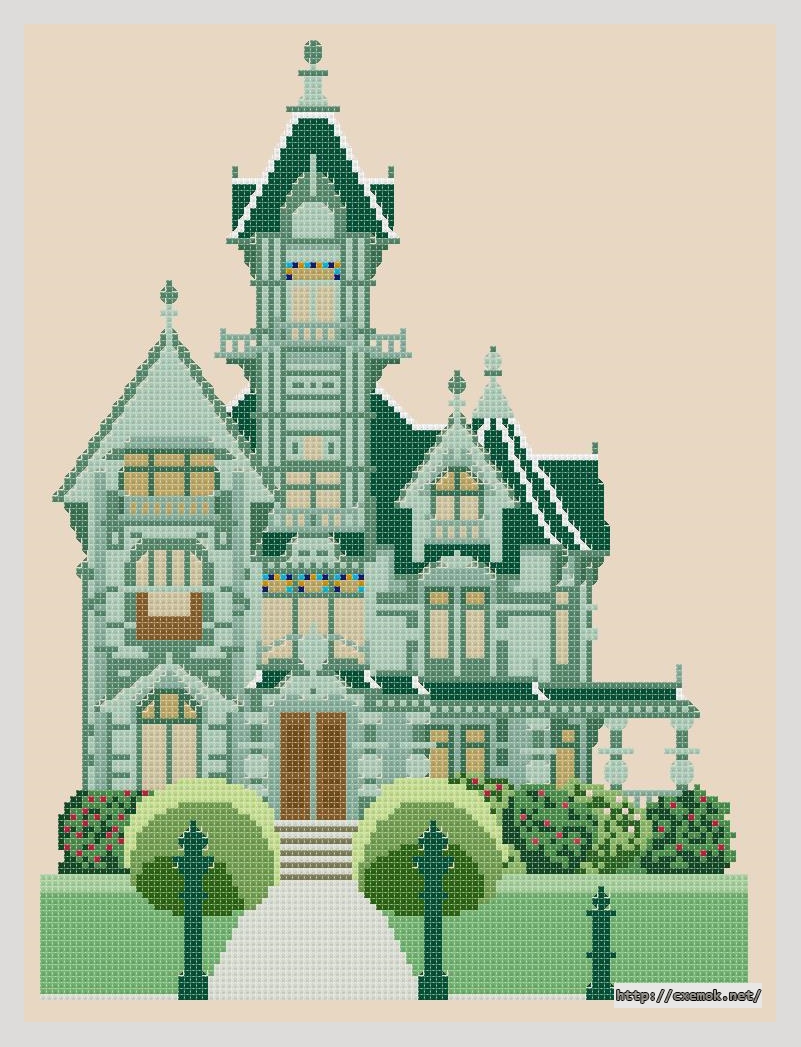 Download embroidery patterns by cross-stitch  - Carson mansion