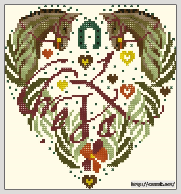 Download embroidery patterns by cross-stitch  - Cheval, author 