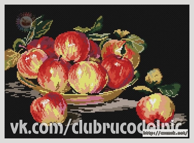 Download embroidery patterns by cross-stitch  - Яблоки