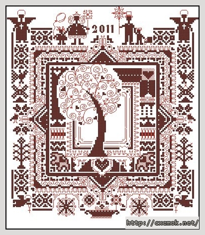 Download embroidery patterns by cross-stitch  - Семейный сэмплер