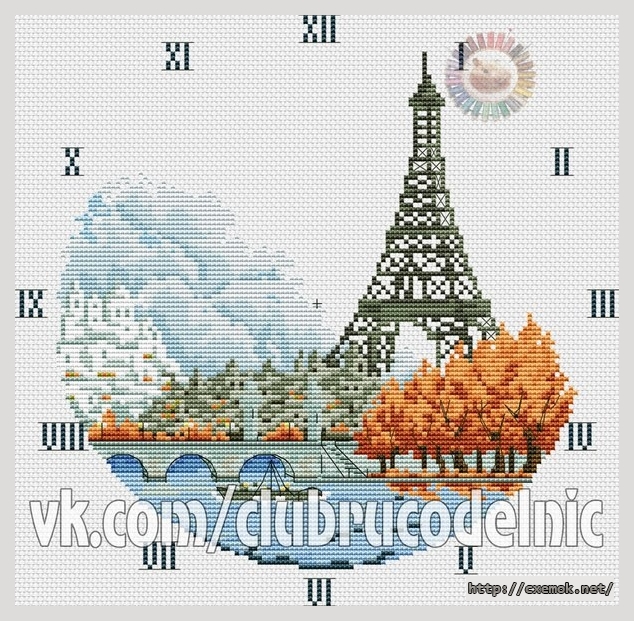 Download embroidery patterns by cross-stitch  - Париж осень