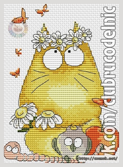 Download embroidery patterns by cross-stitch  - Упс, ромашки