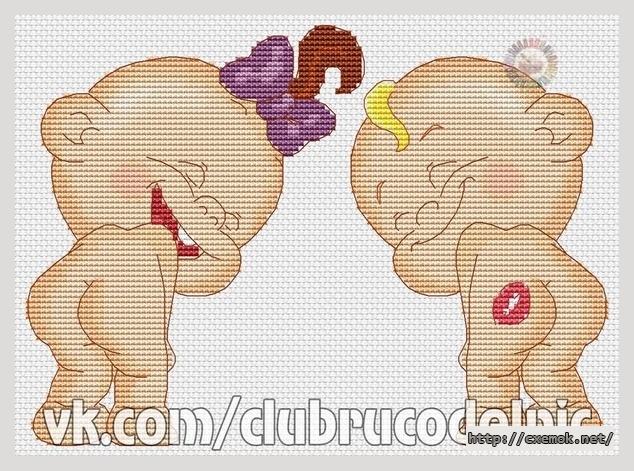 Download embroidery patterns by cross-stitch  - Пара