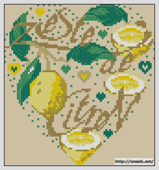 Download embroidery patterns by cross-stitch  - Citron, author 