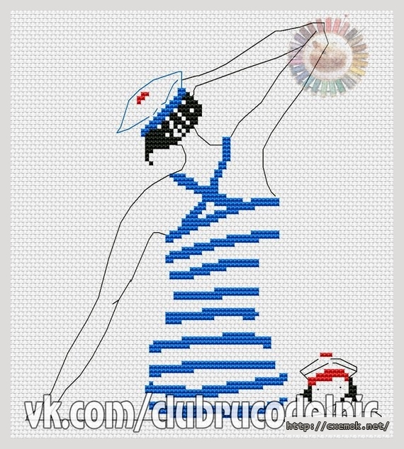 Download embroidery patterns by cross-stitch  - Мама со спины