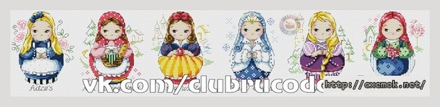 Download embroidery patterns by cross-stitch  - Сказочные принцессы