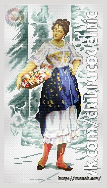 Download embroidery patterns by cross-stitch  - День на цветочном рынке