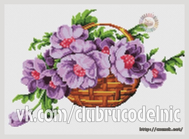 Download embroidery patterns by cross-stitch  - Корзинка