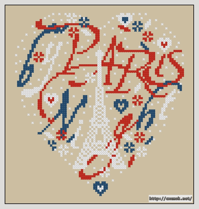 Download embroidery patterns by cross-stitch  - Paris by night, author 