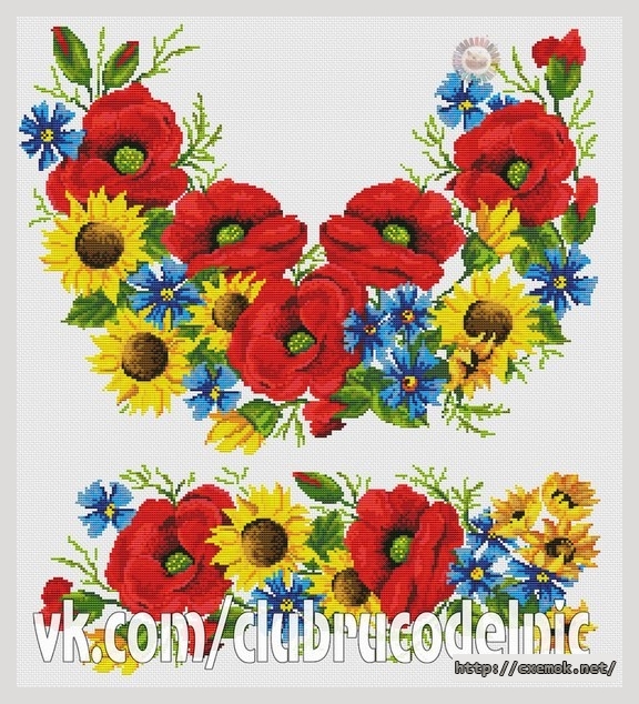 Download embroidery patterns by cross-stitch  - Сорочка