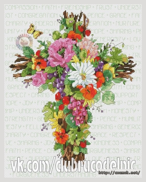 Download embroidery patterns by cross-stitch  - Крест 