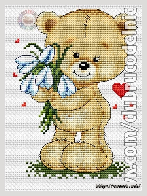 Download embroidery patterns by cross-stitch  - Мишкина весна