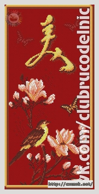 Download embroidery patterns by cross-stitch  - Красота востока