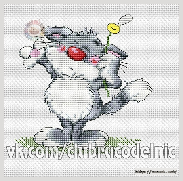 Download embroidery patterns by cross-stitch  - Любит