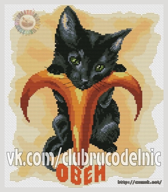 Download embroidery patterns by cross-stitch  - Овен