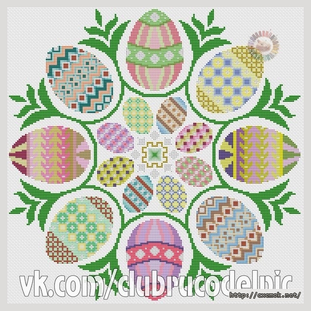 Download embroidery patterns by cross-stitch  - Яйца многоборье